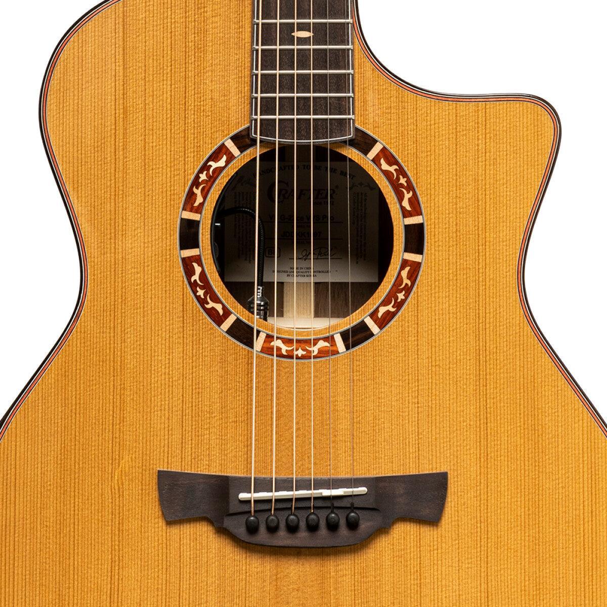 Crafter VL G22CE VVS – Grand Auditorium western guitar med VVS behandlet massiv gran