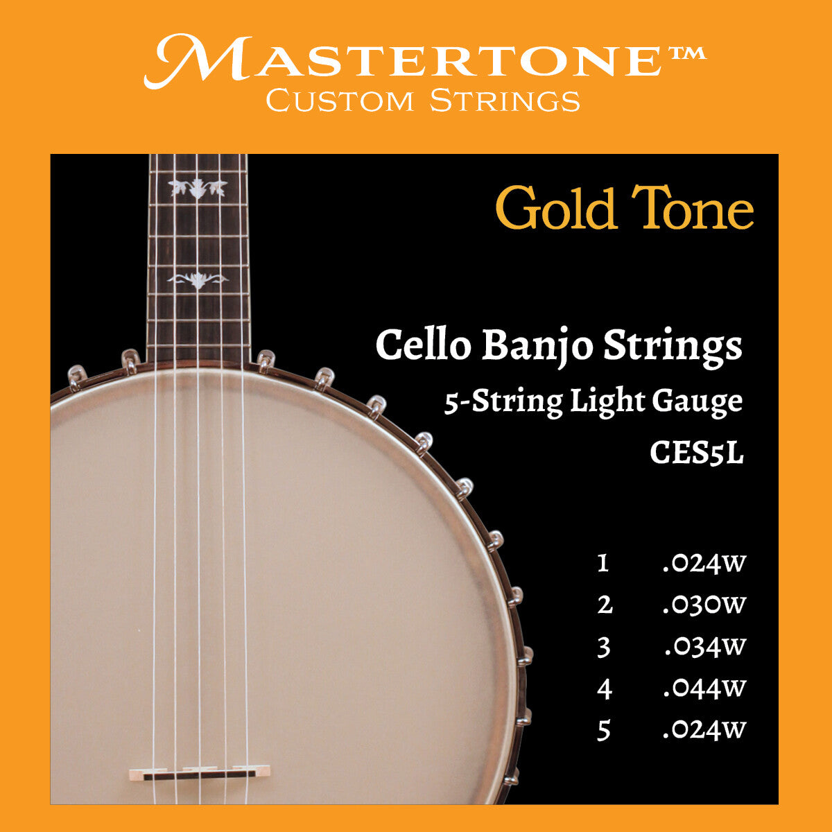 Gold Tone CES5L – Light strengesæt til 5-strenget cello-banjo