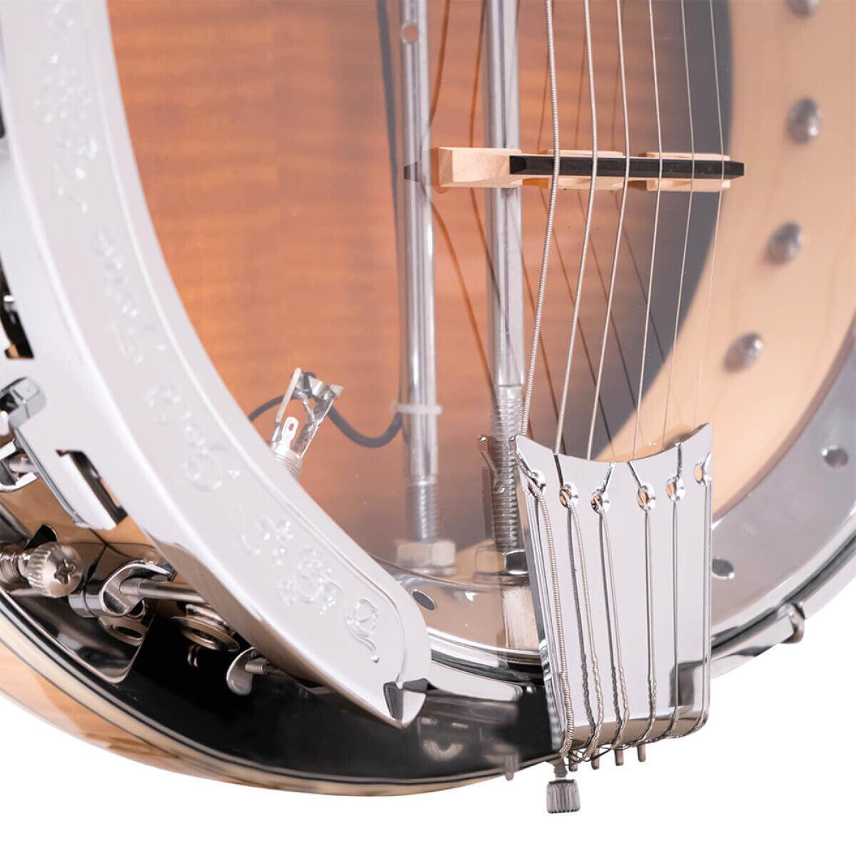 Gold Tone GT-750 Deluxe Banjitar med 6-strenget guitarhals og banjo-krop, med bell brass tone ring og pickup
