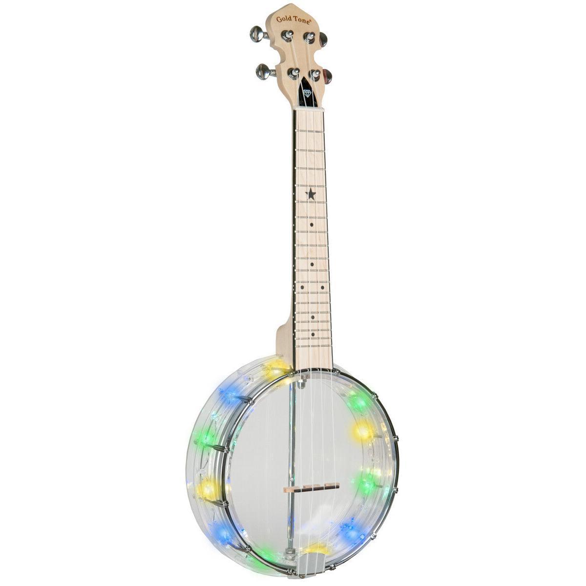 Gold Tone LG-D-LIGHTS – Little Gem koncert banjo-ukulele med LED-lys, Diamond
