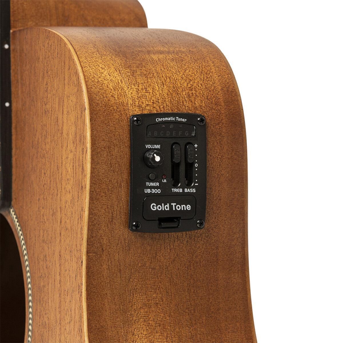 Gold Tone M-BASS25/L 25" acoustic-electric micro bass with mahogany top and back included, left-handed model