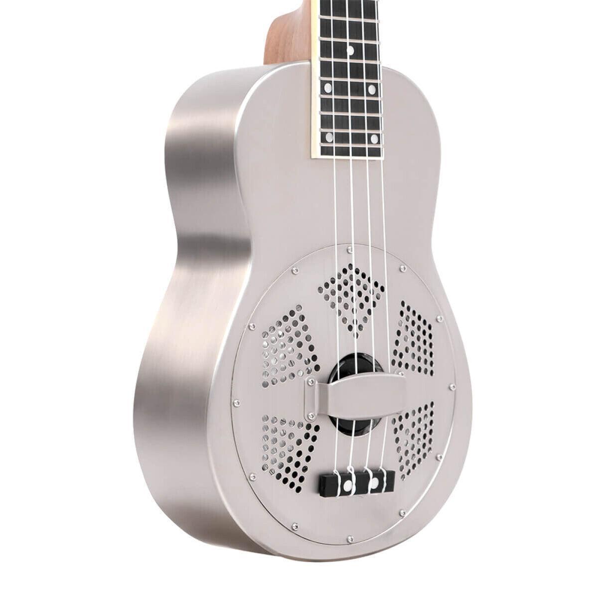 Gold Tone RESOUKE TENOR – Resonator-tenorukulele i metal med transporttaske