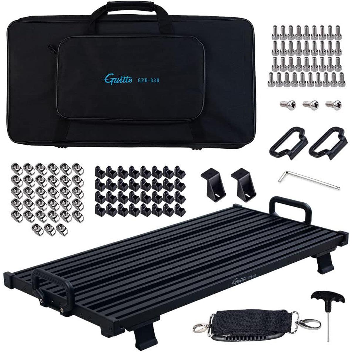 Guitto GPB-03 B pedalboard med taske - Large
