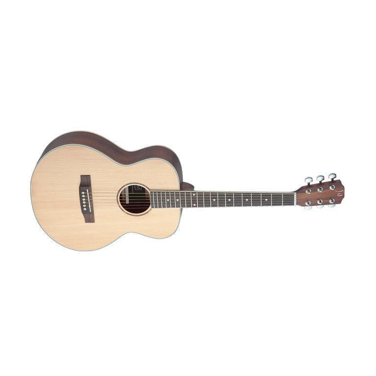 J.N Guitars ASY-A MINI Auditorium rejseguitar m/massiv gran dæk