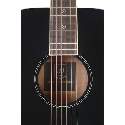 J.N Guitars BES-A BK sort auditorium guitar m/massiv grand dæk