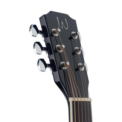 J.N Guitars BES-A BK sort auditorium guitar m/massiv grand dæk