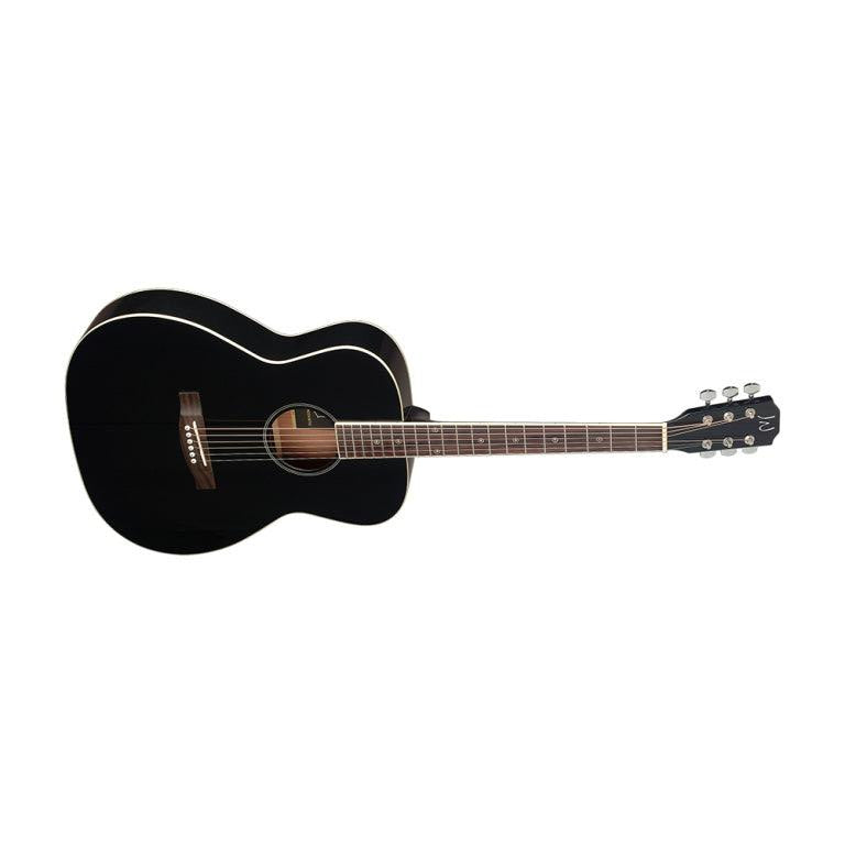 J.N Guitars BES-A BK sort auditorium guitar m/massiv grand dæk