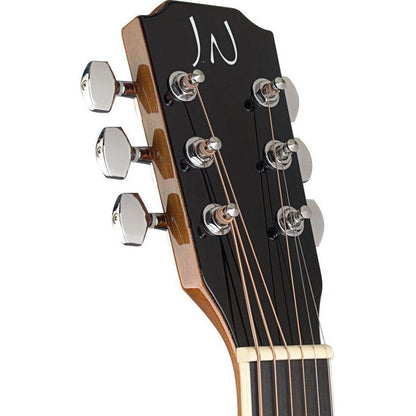 J.N Guitars BES-ACE DCB Dark cherryburst auditorium guitar m/massiv gran dæk og B-Band Pick-Up