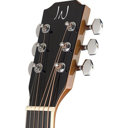 JN Guitars BES-ACE DCB LH Dark cherryburst acoustic-electric auditorium guitar with solid spruce top, left-handed, Bessie