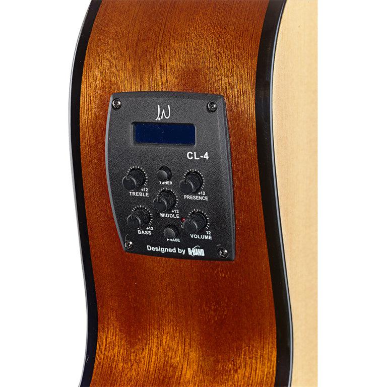 J.N Guitars BES-ACE N auditorium guitar m/massiv gran dæk og B-Band Pick-Up