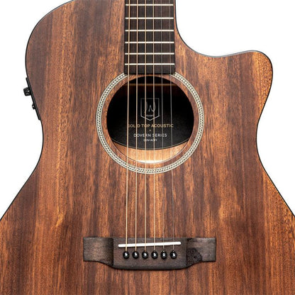 J.N Guitars DOV-ACFI Auditorium guitar m/massiv mahogni dæk og Fishman Pick-up