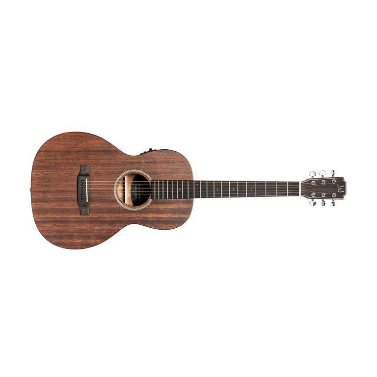 J.N Guitars DOV-PFI Parlor guitar med massiv mahogni dæk og Fishman system