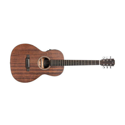 J.N Guitars DOV-PFI Parlor guitar med massiv mahogni dæk og Fishman system