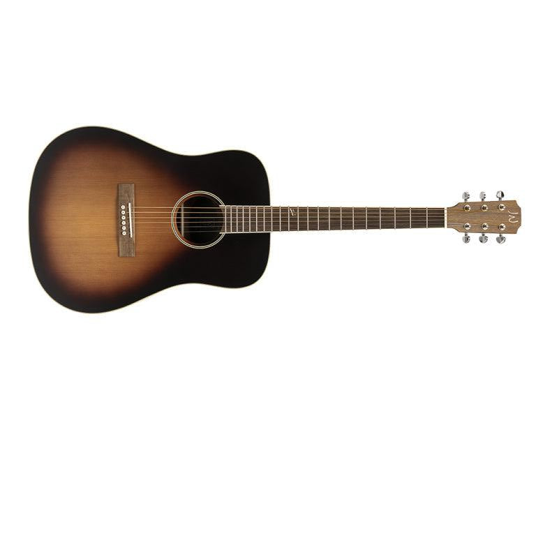 J.N Guitars EZR-D Dreadnought guitar m/massiv ceder dæk, sunburst