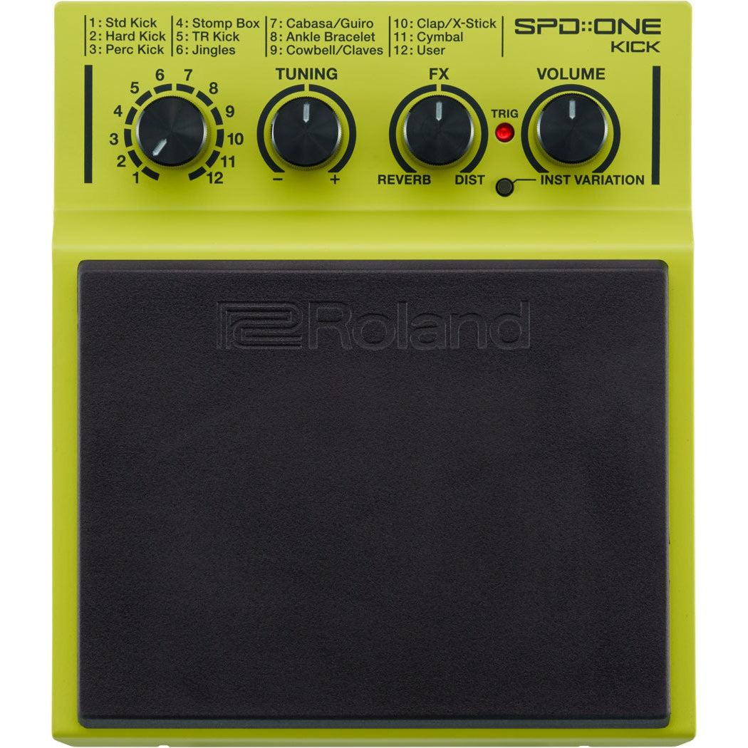 Roland SPD-One elektronisk trommepad i limegrøn med sorte knapper og justeringsfunktioner