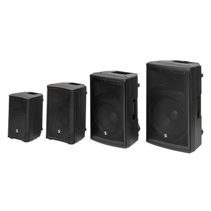 Stagg AS12B EU+UK – 12" batteridrevet aktiv højttaler med Bluetooth og 2 trådløse mikrofoner