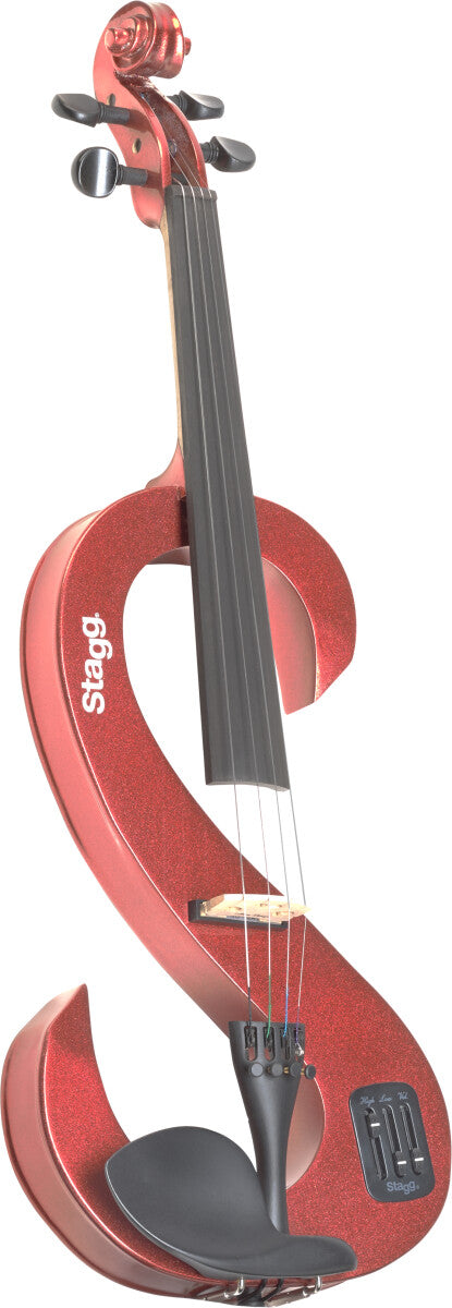 Stagg EVN 4/4 MRD – Elektrisk violin 4/4 sæt, Metallic Red