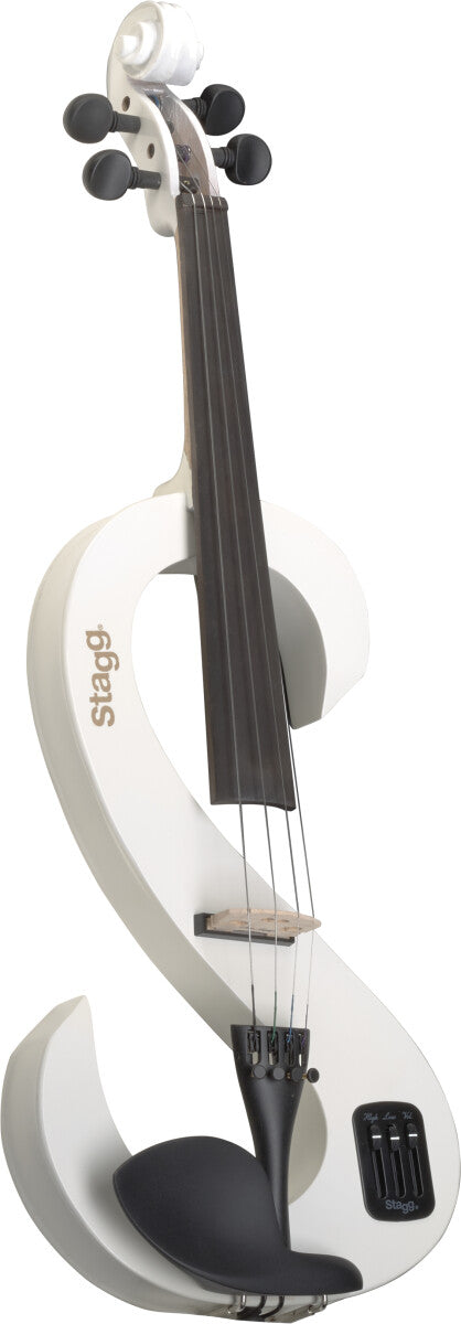 Stagg EVN 4/4 WH – Elektrisk 4/4 violin med tilbehør, hvid