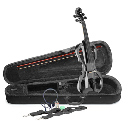 Stagg EVN X-4/4 MBK – elektrisk violin 4/4, metallic sort