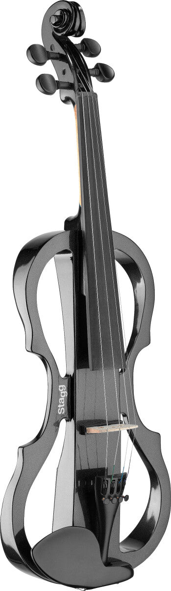 Stagg EVN X-4/4 MBK – elektrisk violin 4/4, metallic sort