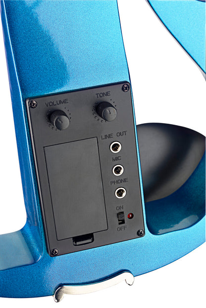 Stagg EVN X-4/4 MBL – Elektrisk 4/4 violin med tilbehør, Metallic Blue