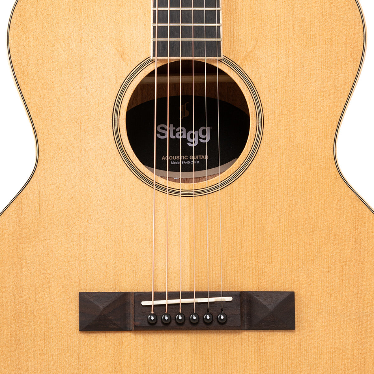 Stagg SA45 O-FM – Orchestra western-guitar med gran og flamed mahogni