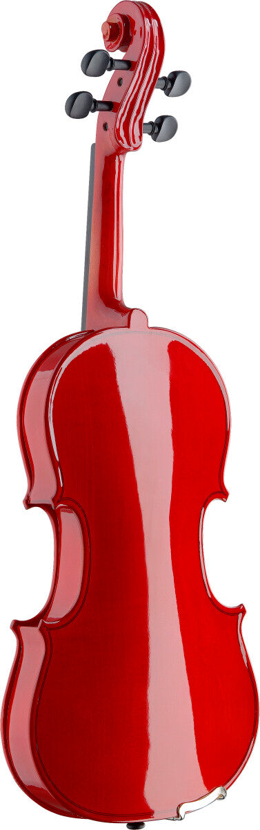 Stagg VN4/4-TR – 4/4 violin i massivt træ, rød