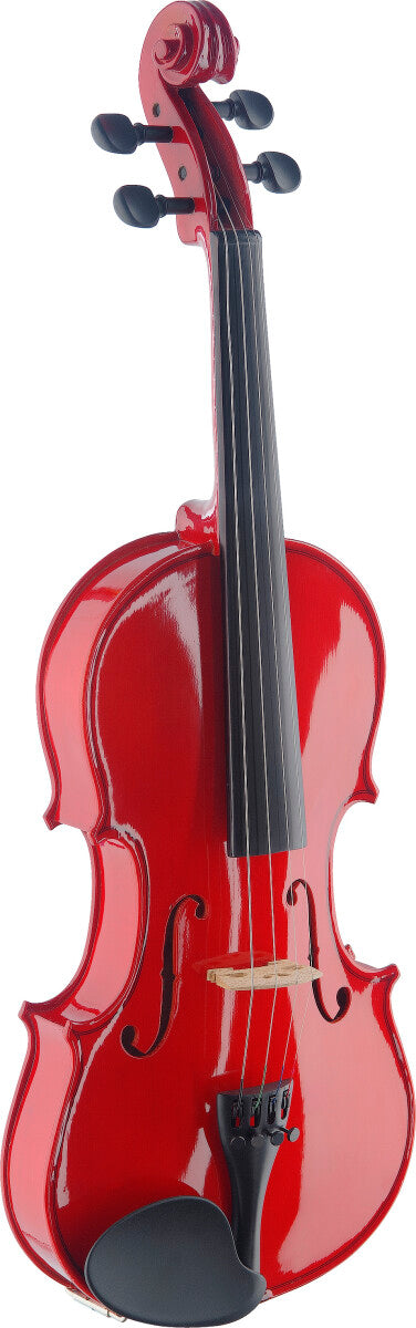Stagg VN4/4-TR – 4/4 violin i massivt træ, rød