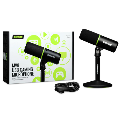 Shure MV6 USB gaming microphone, black