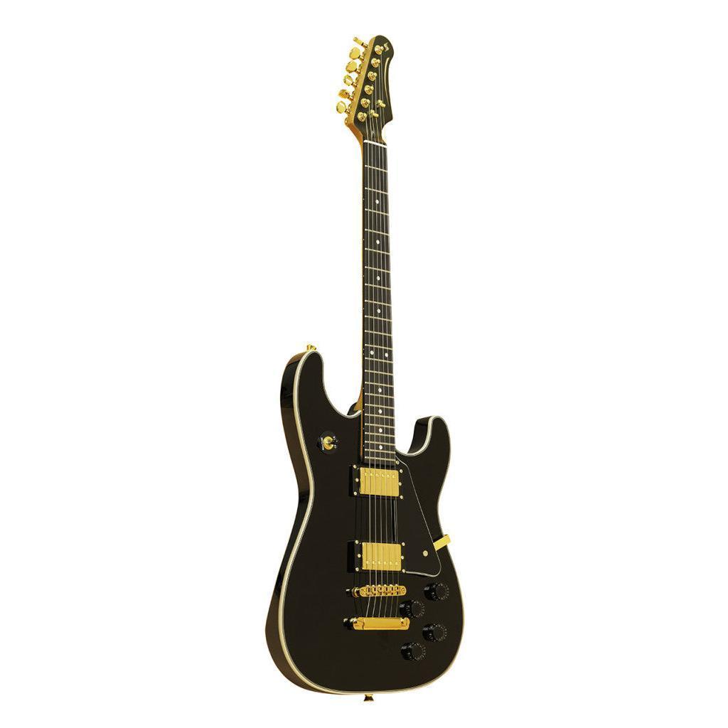 Stagg 30TH LEGACY BLK – 30th Anniversary Legacy elguitar, sort