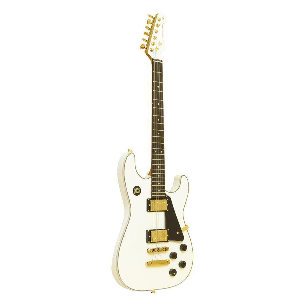 Stagg 30TH LEGACY WH – 30th Anniversary Legacy elguitar, hvid