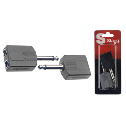Stagg AC-PM2PFH – Adapter fra 2 x stereo jack til 1 x mono jack