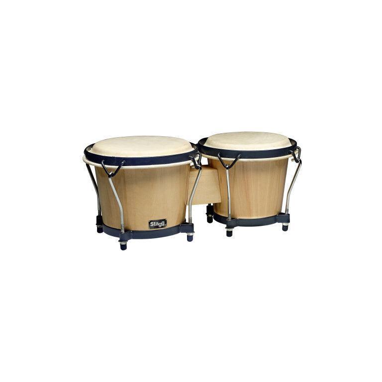 Stagg BW-70-N traditionel træbongo – 6" & 7" naturfinish