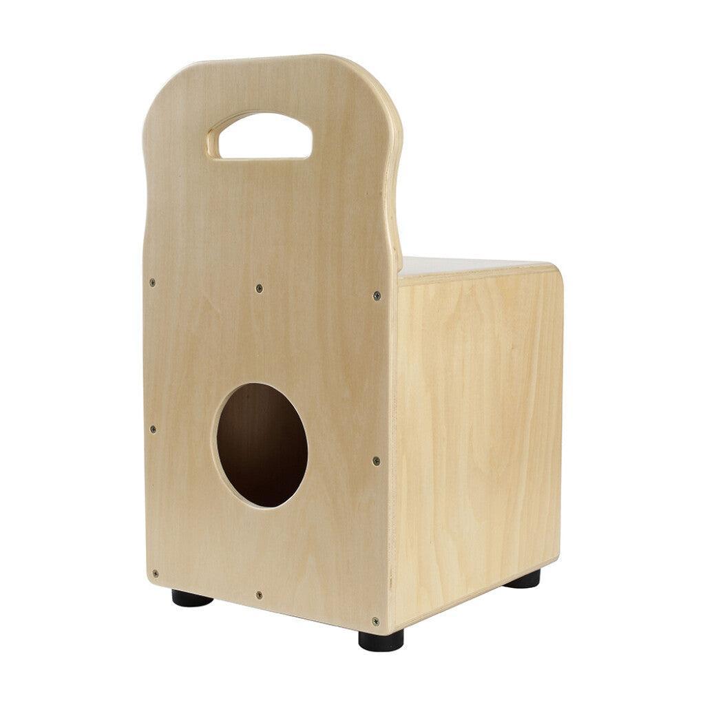 Stagg Basswood Kid'S Cajón With Easygo Backrest, Green Front Board