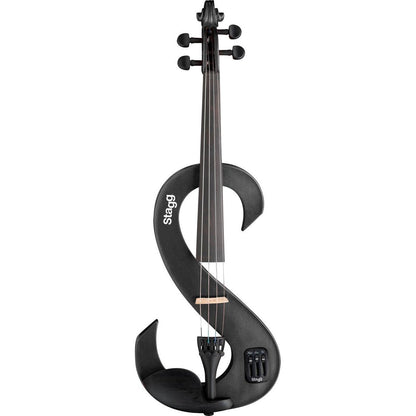 Stagg EVN 4/4 MBK – Elektrisk 4/4 violin med tilbehør, Metallic Black