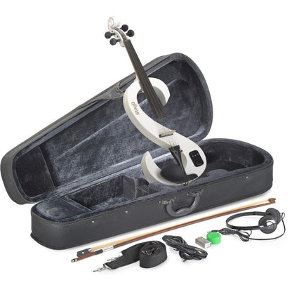 Stagg EVN 4/4 WH – Elektrisk 4/4 violin med tilbehør, hvid