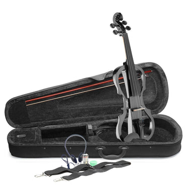 Stagg EVN X-4/4 MBK – elektrisk violin 4/4, metallic sort