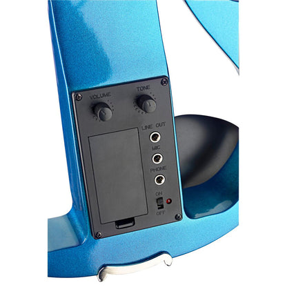 Stagg EVN X-4/4 MBL – Elektrisk 4/4 violin med tilbehør, Metallic Blue