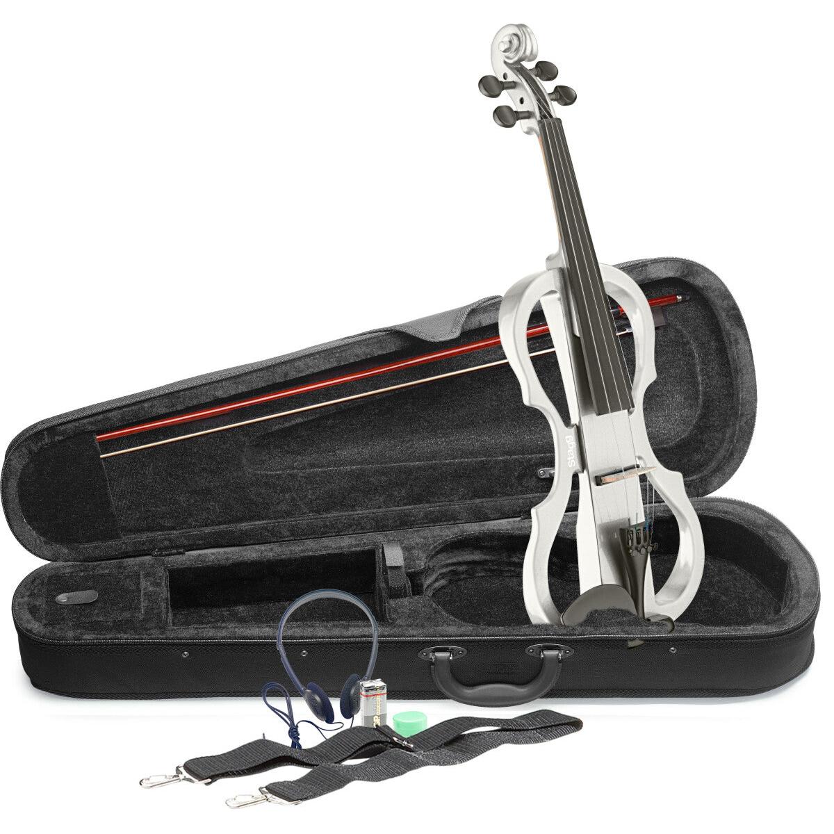 Stagg EVN X-4/4 WH – Elektrisk 4/4 violin med tilbehør, hvid