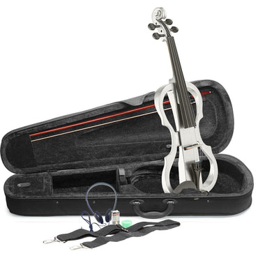 Stagg EVN X-4/4 WH – Elektrisk 4/4 violin med tilbehør, hvid