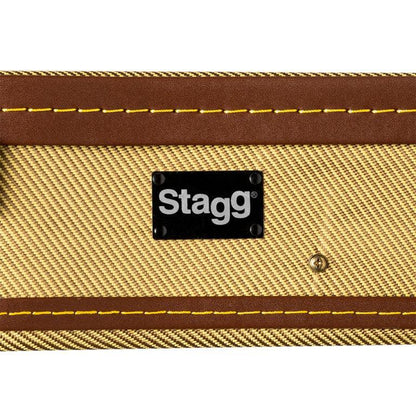 Stagg GCX-UKS GD – Hardcase til sopran ukulele, vintage tweed guld