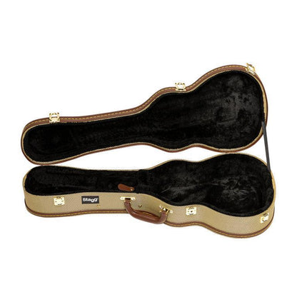 Stagg GCX-UKT GD – Hardcase til tenor ukulele, vintage tweed guld