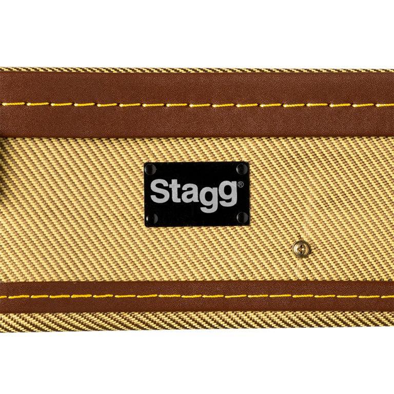 Stagg GCX-UKT GD – Hardcase til tenor ukulele, vintage tweed guld