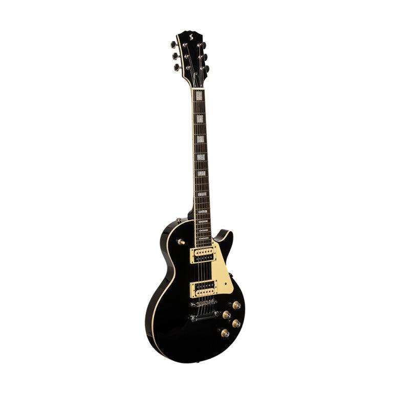 Stagg LP type el-guitar med massiv mahogni krop, Black - Musikhuset Cph ...