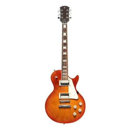 Stagg LP type el-guitar med massiv mahogni krop, violin sunburst