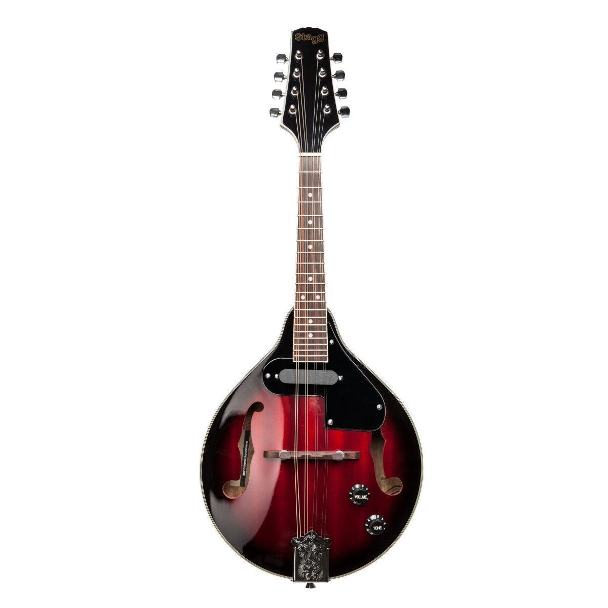 Stagg M50 E – Elektro-akustisk mandolin (redburst)