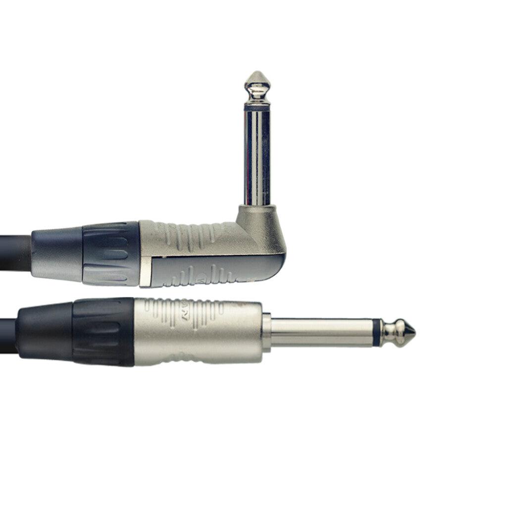Stagg NGC6PLR – N Series instrumentkabel 6,3 mm jack lige/vinkel, 6 m
