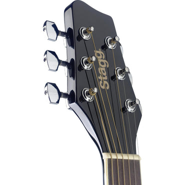 Stagg SA20ACE BLK – Elektro-akustisk western-guitar (auditorium, cutaway, sort)
