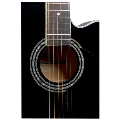 Stagg SA20ACE BLK – Elektro-akustisk western-guitar (auditorium, cutaway, sort)