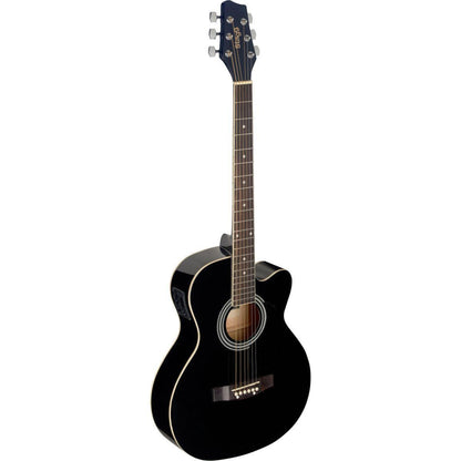 Stagg SA20ACE BLK – Elektro-akustisk western-guitar (auditorium, cutaway, sort)